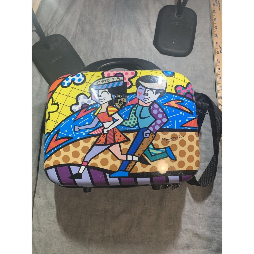 SPRING LOVE Heys USA Luggage Britto Hard Side Beauty Case, Multi-Colored, RARE